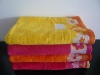 jacquard velour good quality yellow beach towel 75X150cm