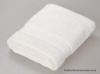 jacquard white cotton bath towel