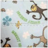 kids clothing fabric 100% cotton printed flannel double napped