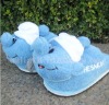 kids plush indoor smurf slippers