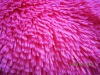 knitted dyed long pile fabric