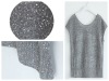 knitted fabric with warp  sequin embroidered