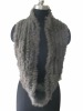 knitted rabbit fur scarf