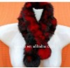 knitted rabbit fur scarf