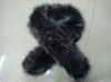 knitted rabbit fur scarf