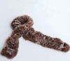 knitted rabbit fur scarf