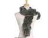 knitted rabbit fur scarf