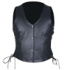 ladies leather vest