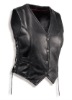 ladies leather vest