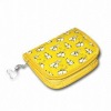 lady yellow leather coin purse