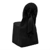 lamour satin chair cover with sash on back and fashion chair cover