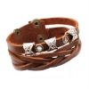 lastest brown leather bracelet for man