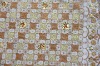 lattice like watersoluble sequins embroidery fabric
