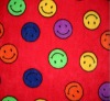 laugh face print fleece fabric for  blanket