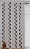 leaf design gray polyester/cotton blended window curtain