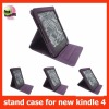 leather case for new kindle 4,for kindle 4 stand case,MOQ:300pcs wholesale