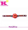 leather flower bracelet