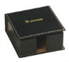 leather memo pad box