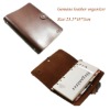 leather organizer notebook, B5 6-ring binder organizer