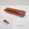 leather pen case [brick/natural] ,made in Japan