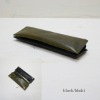 leather pen case [khaki/black] ,hand made in Japan