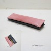 leather pen case [salmonpink/gray] ,design leather products ,made in Japan