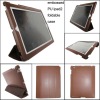leather smart cover case for ipad2, MOQ:300pcs wholesale