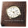 leather traval clock