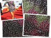 leaves shape 3mm sequins embroidery flocking fabric