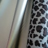 leopard print polyester fabric taffeta pu sliver coated wp