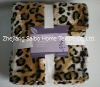 leopard printed coral fleece blanket