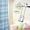 light blue plaid eyelets sliding european style printed curtain