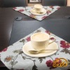 linen beautiful rectangle floral printed dining table placemats