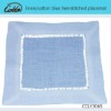linen/cotton blue hemstitched placemat