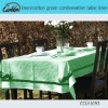 linen/cotton green condensation table linen