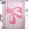 linen/cotton printed big pink bowknot curtain