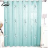 linen/cotton printed conciseness simpe blue bowknot curtain