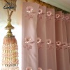 linen/cotton printed occident flower curtain
