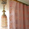 linen/cotton printed occident leaves grass curtain