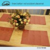 linen/cotton red occident placemat