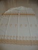 linen embroidery with two macramme
