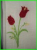 linen-look embroidery curtain design