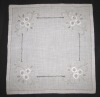 linen napkins with embroidery and hemstitch