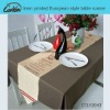 linen printed european style table runner