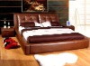 living room soft leather bed