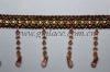 longer golden beads fringe