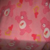 lovely bear design fleece fabric for baby blanket and bathrobe