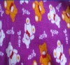 lovely bear print fleece fabric for baby blanket and bathrobe