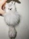 lovely long fox tail fur key chain