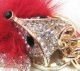 lovely long fox tail fur key chain